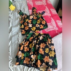 Floral skirt and top set